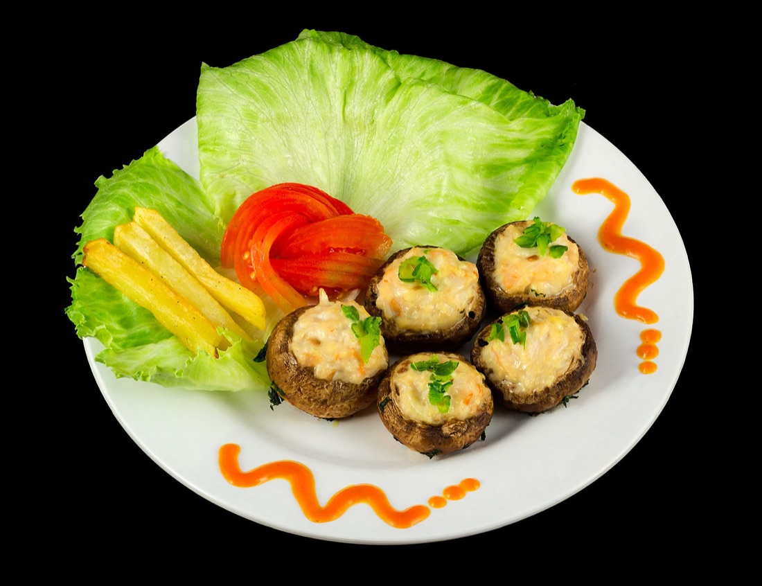 Gevulde champignons uit de oven