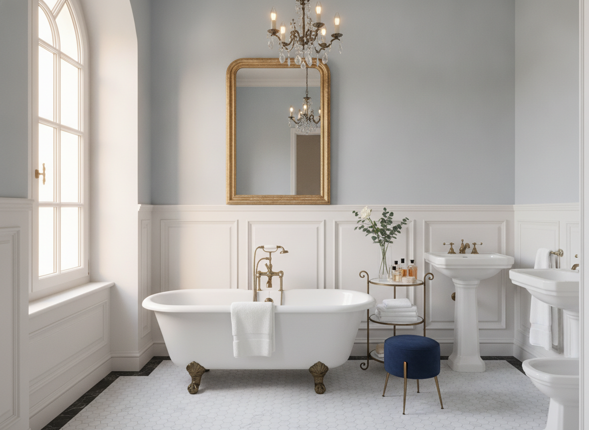 Zo geef je je badkamer een Parijse sfeer met klassieke details