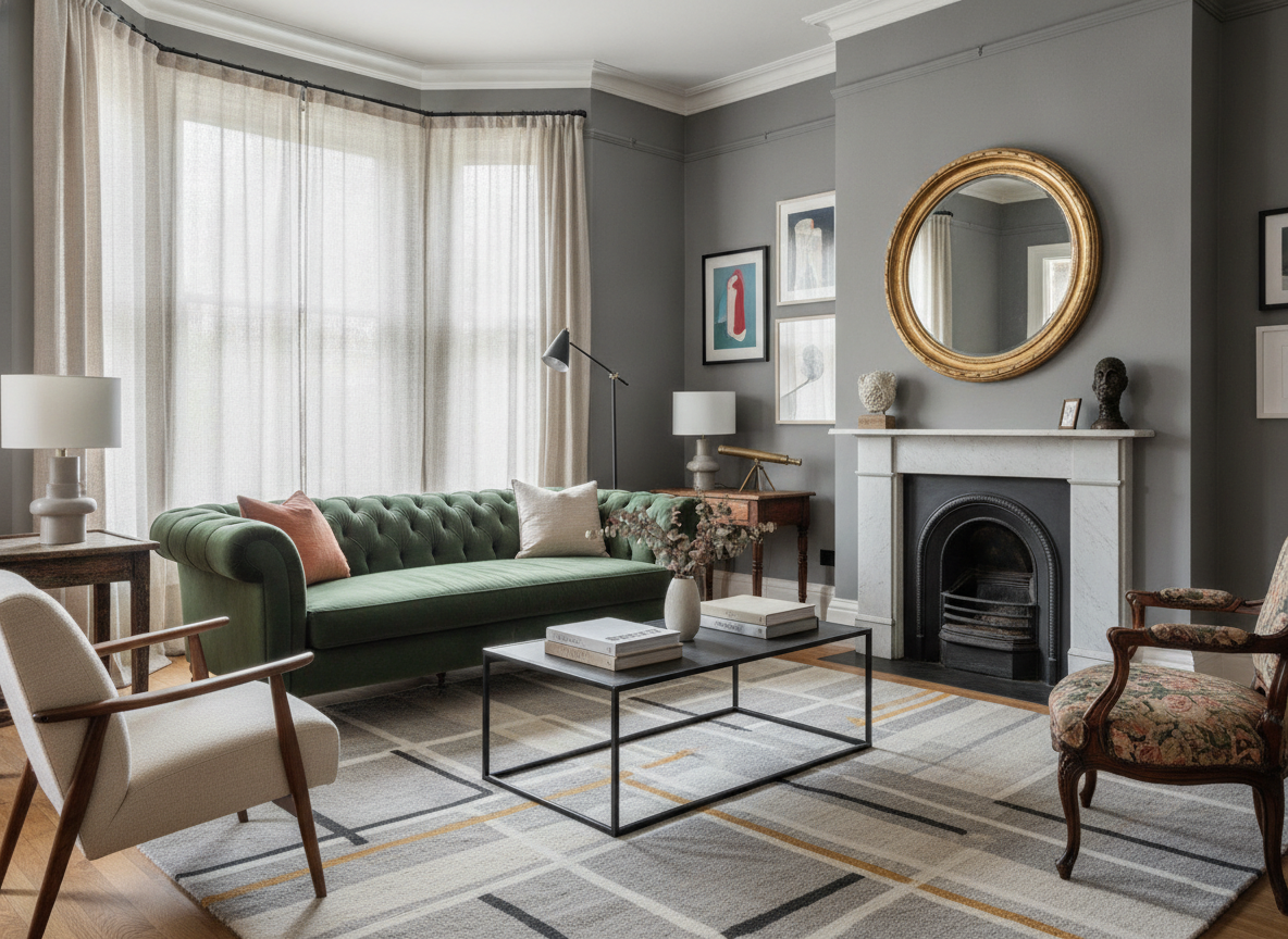 Victoriaanse meubels in een modern interieur zonder museaal gevoel